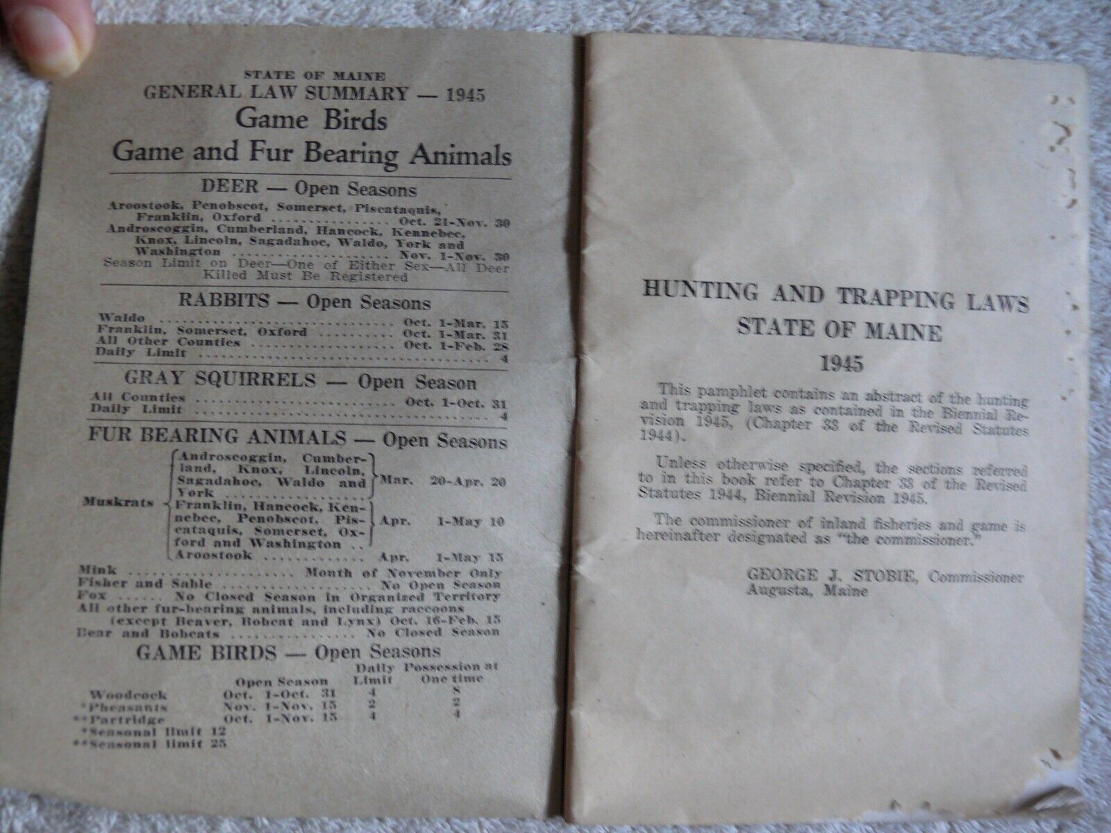 THREE MAINE EPHEMERA ITEMS from early 1900's
