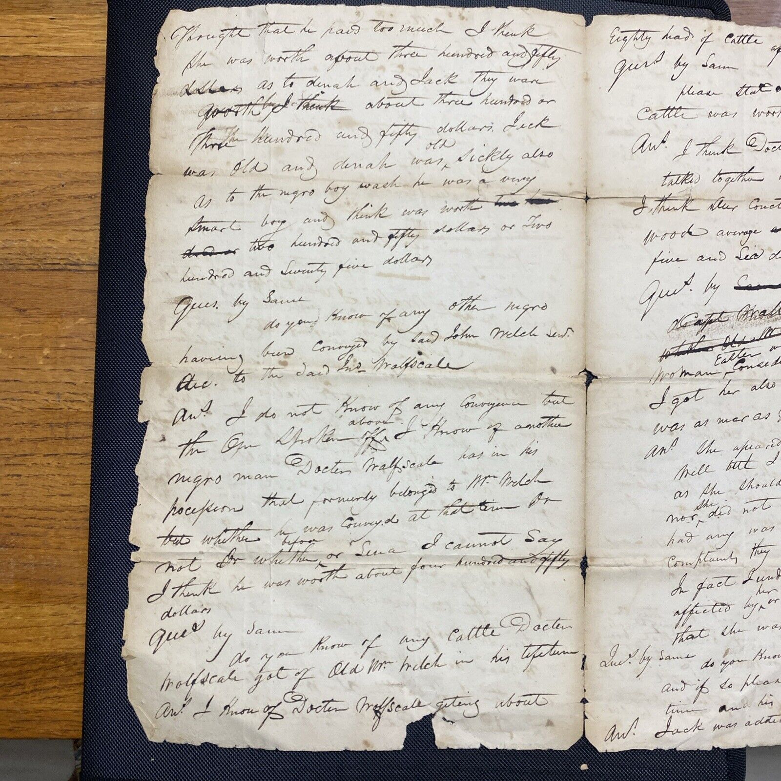 VTG Liberty Clay County Missouri Document Slaves Give Deposition Crime Paper