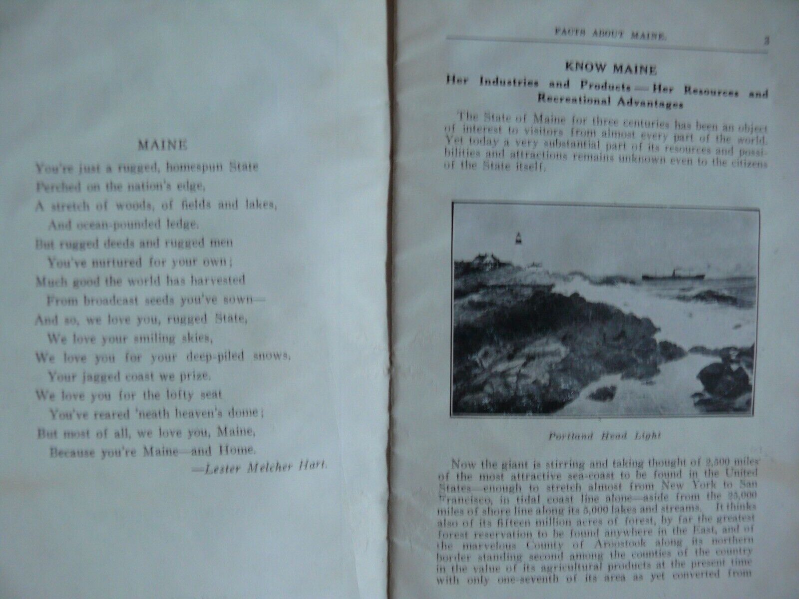 THREE MAINE EPHEMERA ITEMS from early 1900's