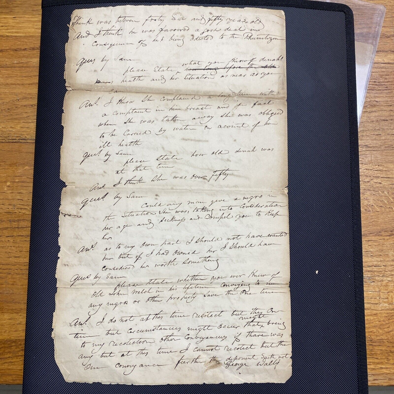 VTG Liberty Clay County Missouri Document Slaves Give Deposition Crime Paper