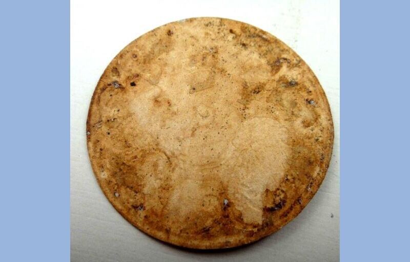 1800s antique SLATE EMBOSSED PAPER LABEL chalkboard? 2" filigree