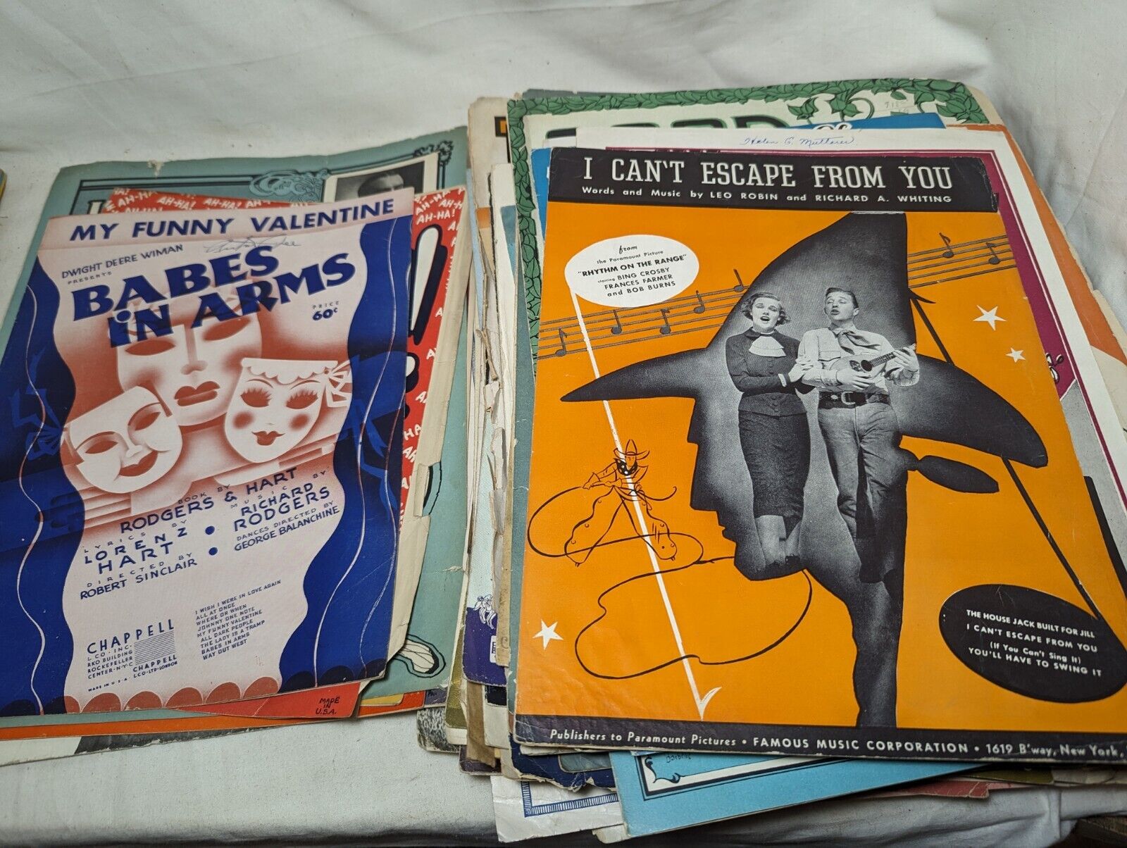 Early 1900s - 1950s Vintage Sheet Music | Ephemera Various Condition Huge stack