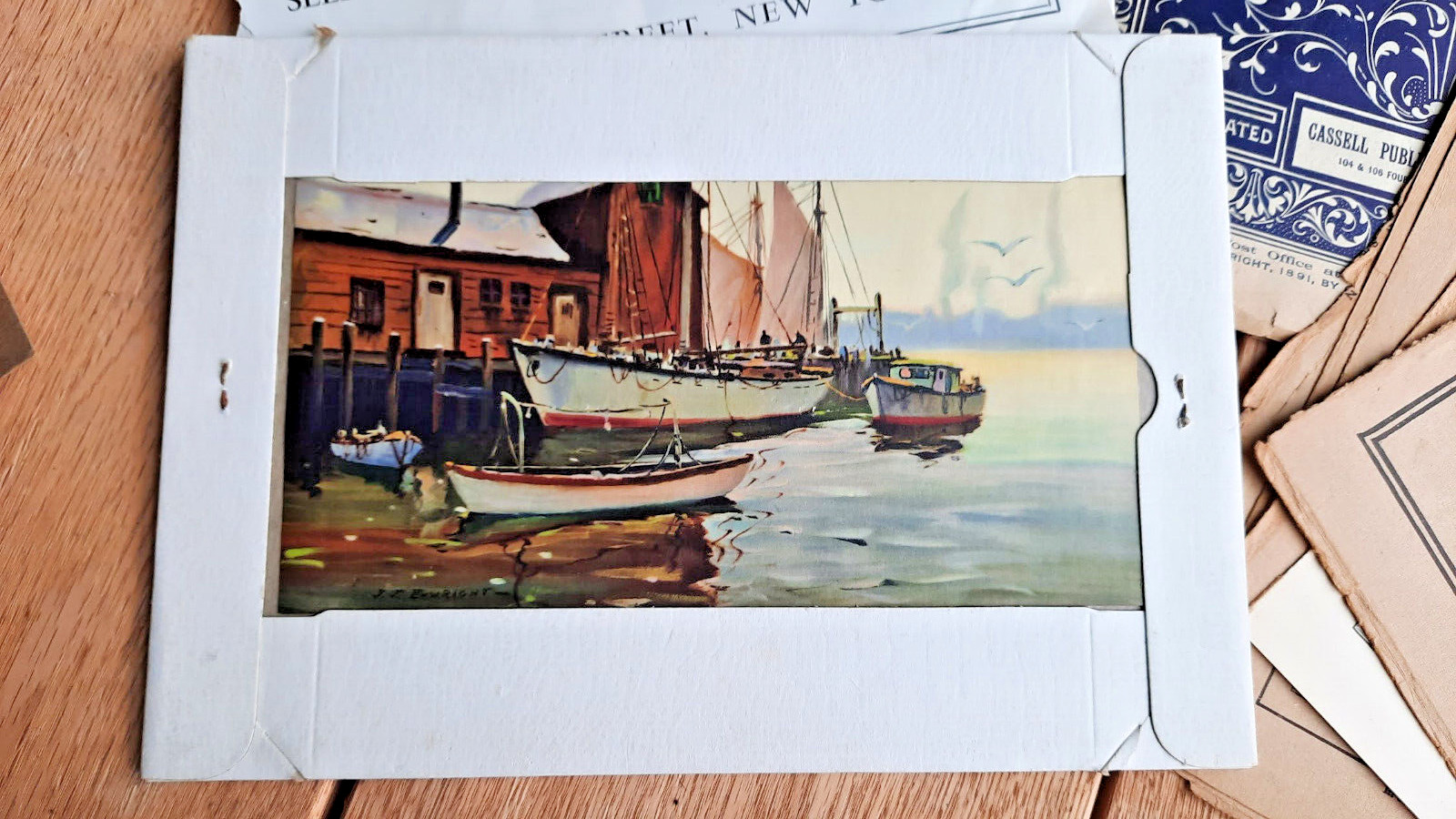 Antique Vintage Paper Ephemera  Lot  Mixed Media Art 1800-1900s Photos Prints