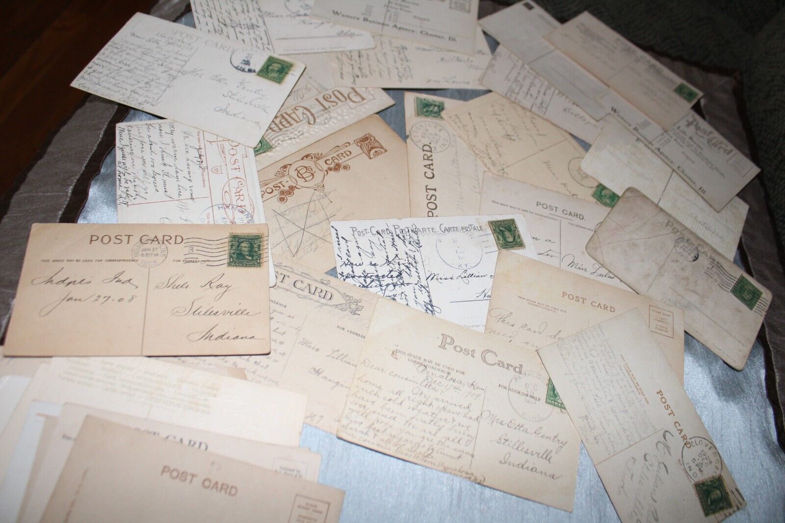 Antique Lot of 31 Postcards Victorian Ladies Men Girls Early 1900s Ephemera Art