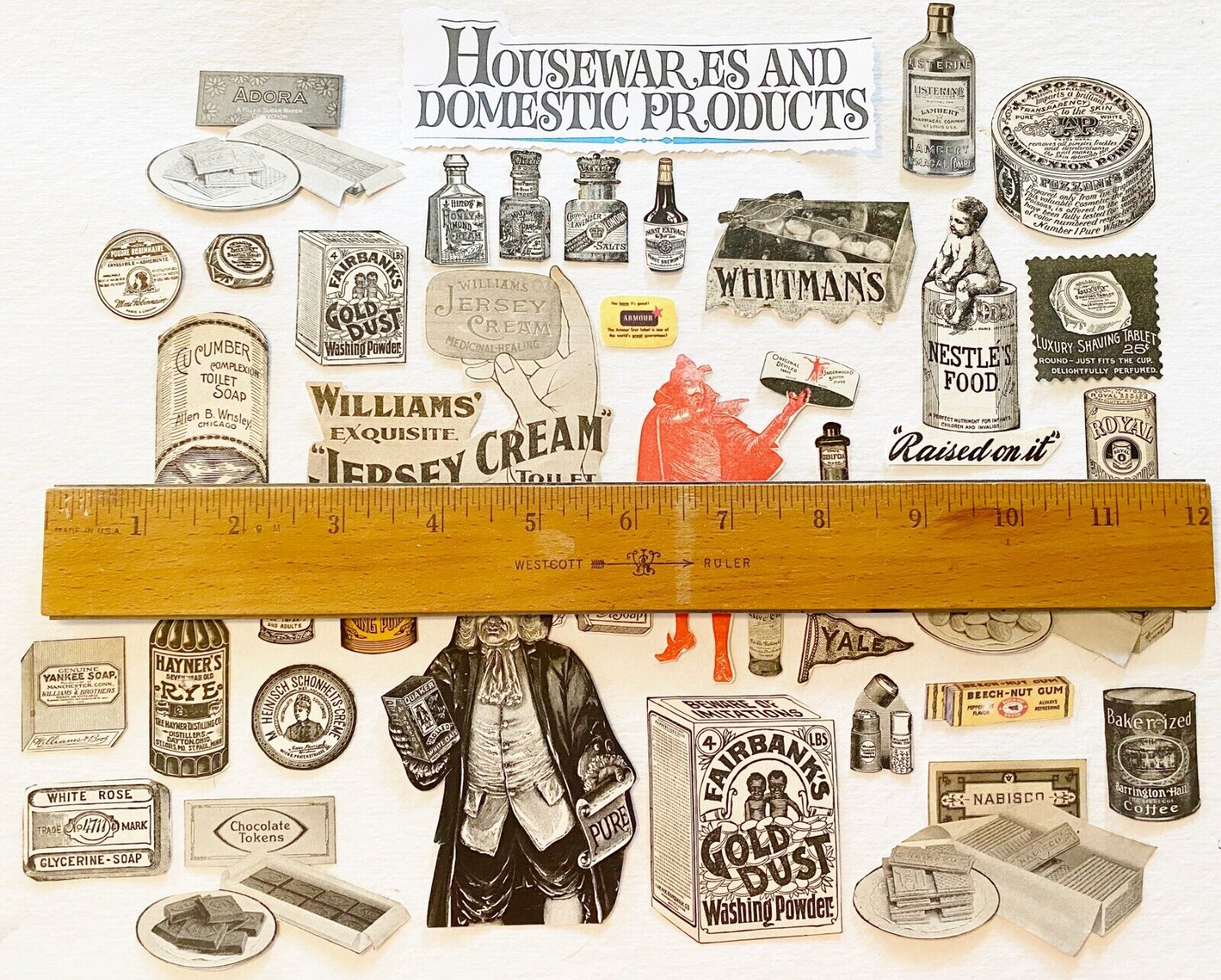 c1900s Magazine Clippings~Ad Logo Label Graphics Vtg Junk Journal Paper Ephemera