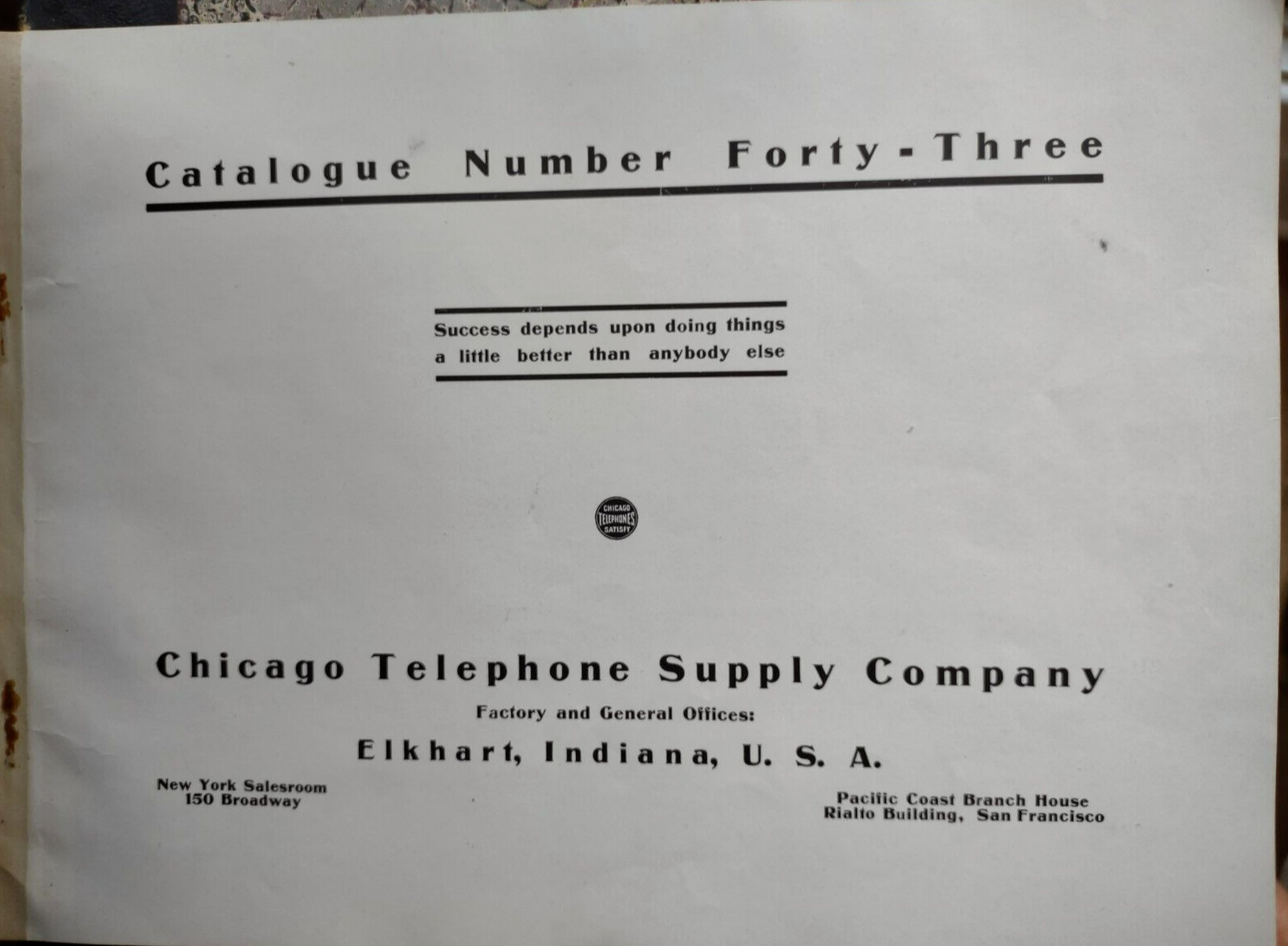 Chicago Telephone Supply Co Early 1900s Illustrated Catalog & Price Sheet