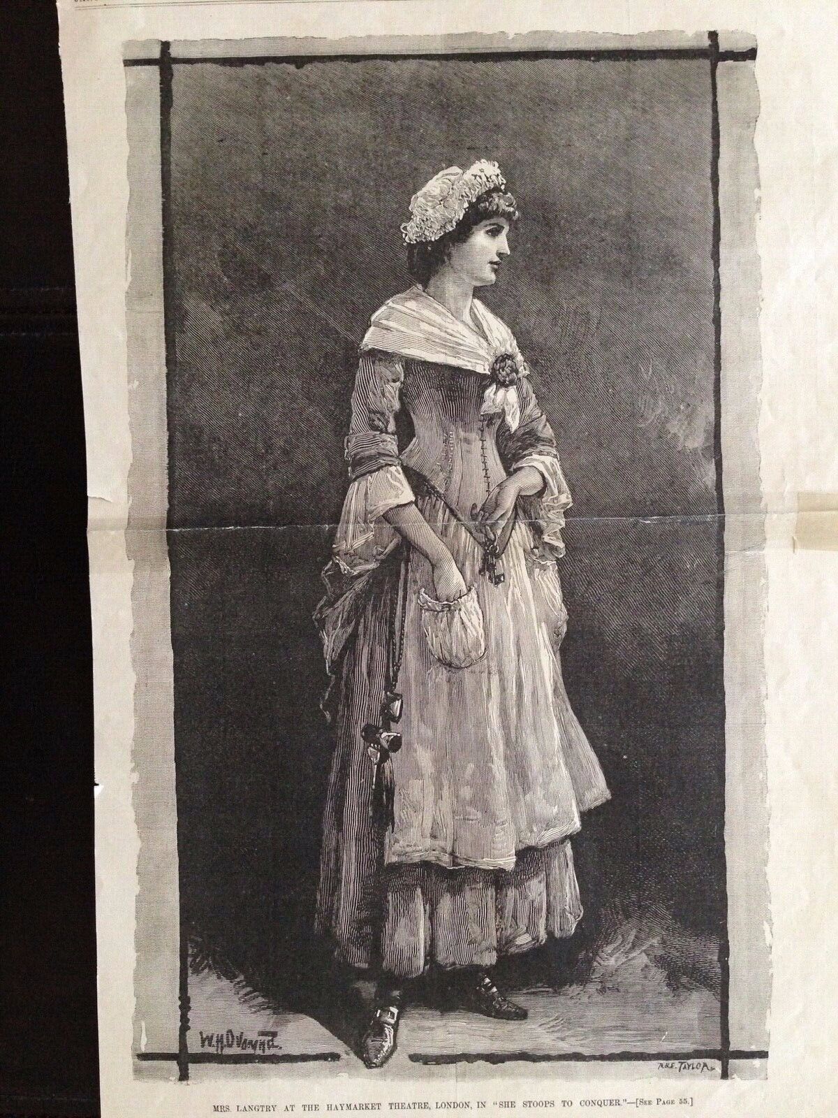 1800'S HARPER'S BAZAR  PRINTS: SHAKESPEARE/JAPANESE TEMPLE/MRS LANGRY/BOOK LOVER