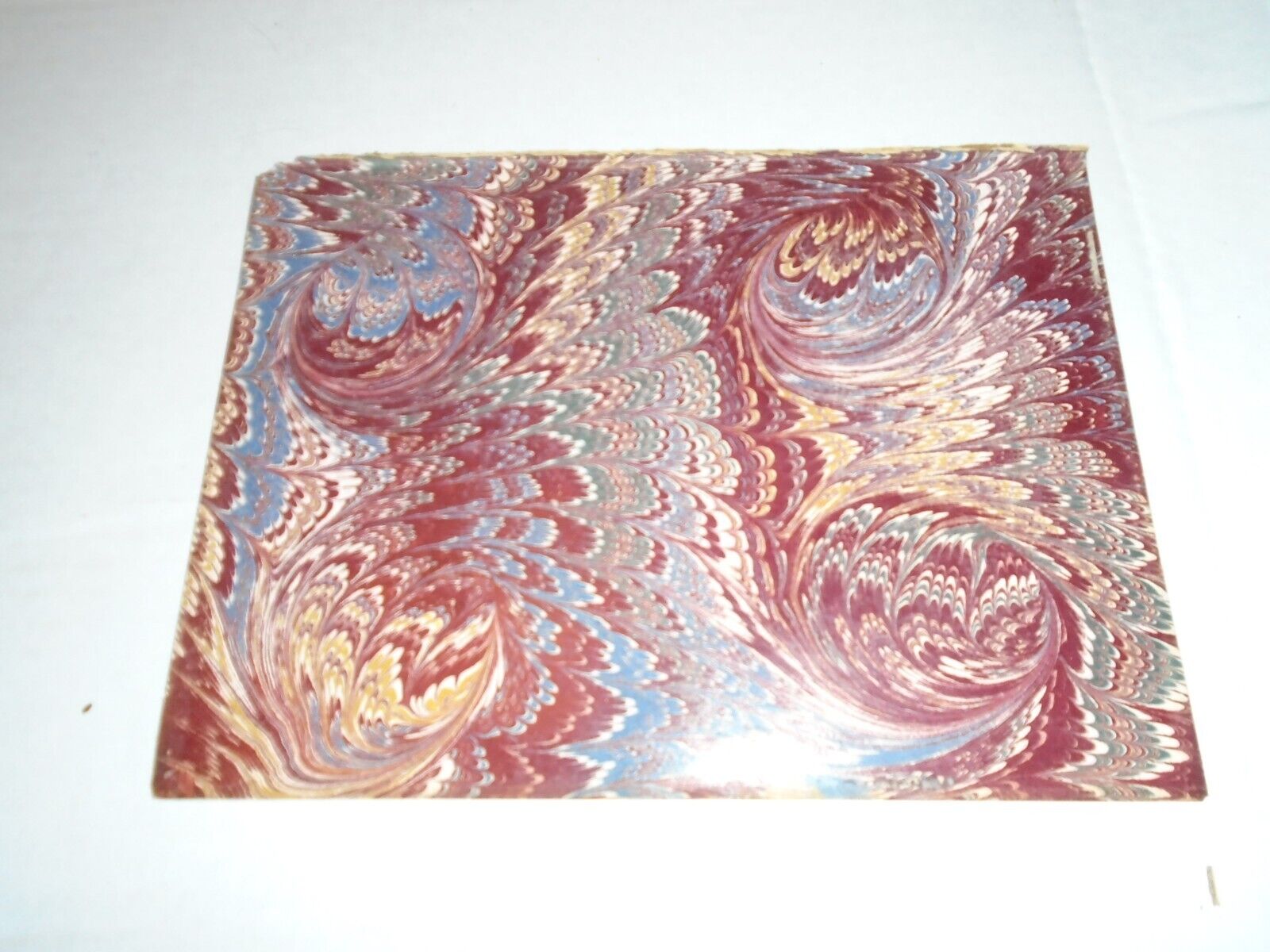 Antique Marbled Endpapers from Antique c.1800s Book, Book Repair/Art/Crafts 1