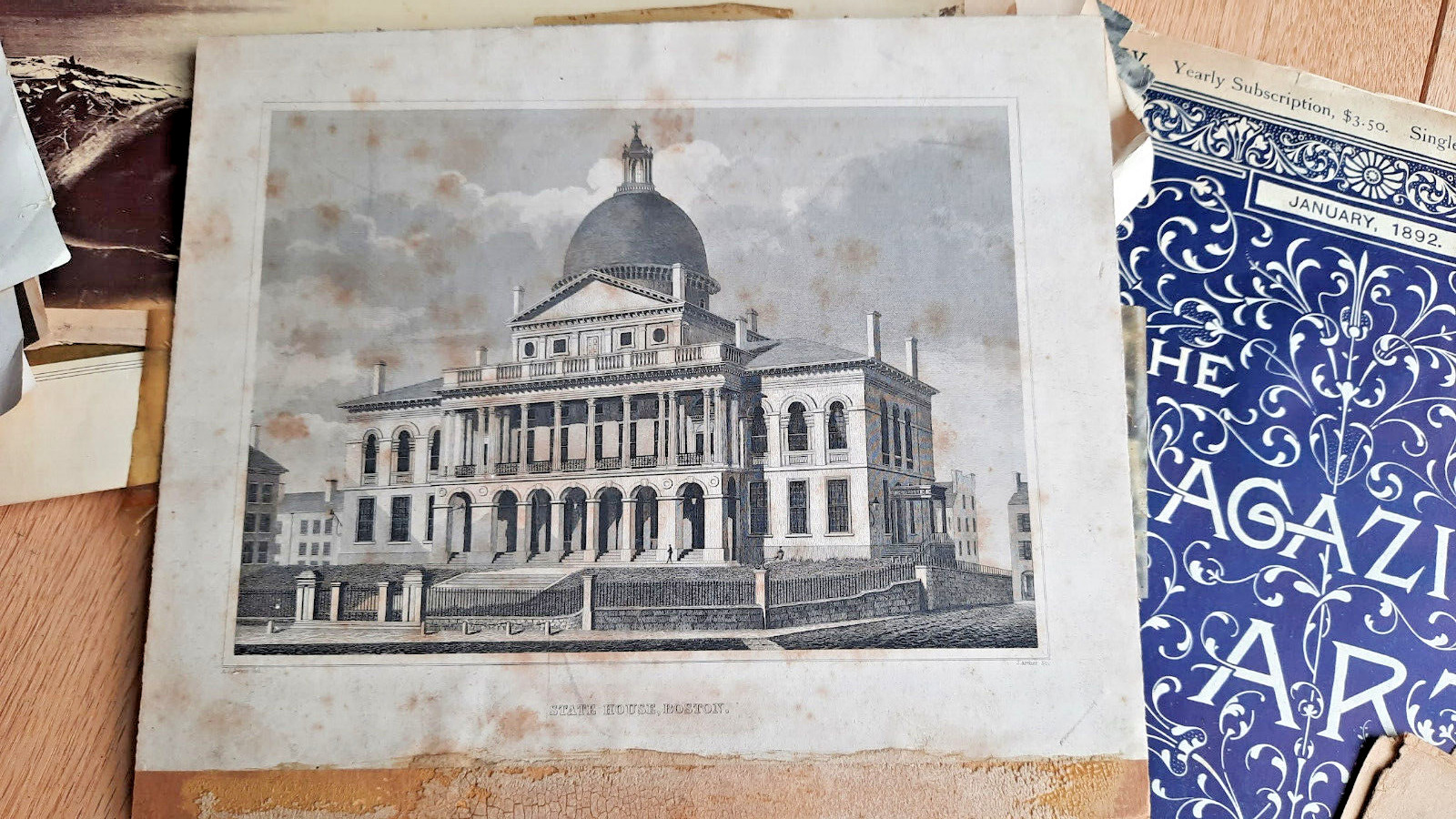 Antique Vintage Paper Ephemera  Lot  Mixed Media Art 1800-1900s Photos Prints