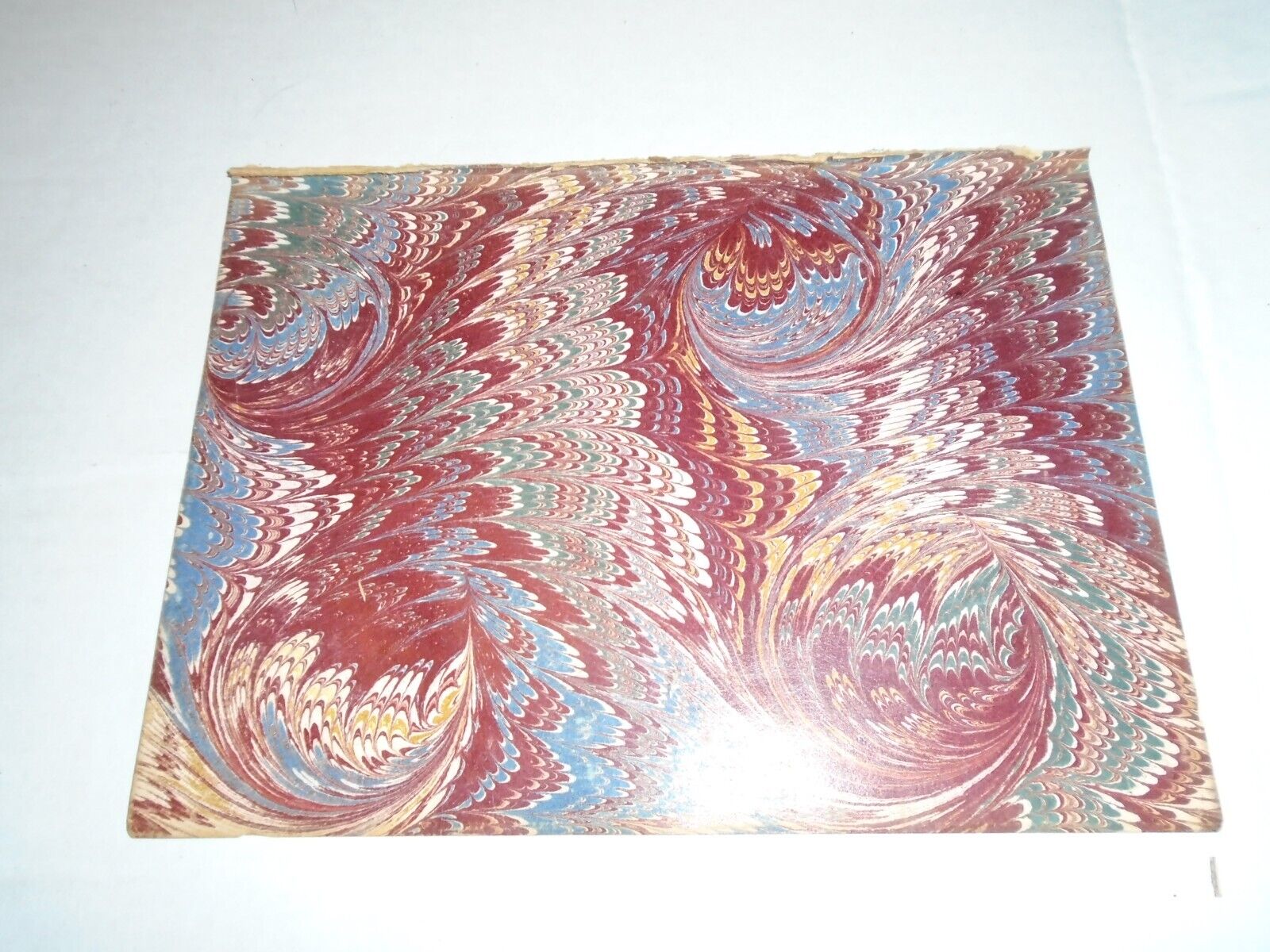Antique Marbled Endpapers from Antique c.1800s Book, Book Repair/Art/Crafts 1
