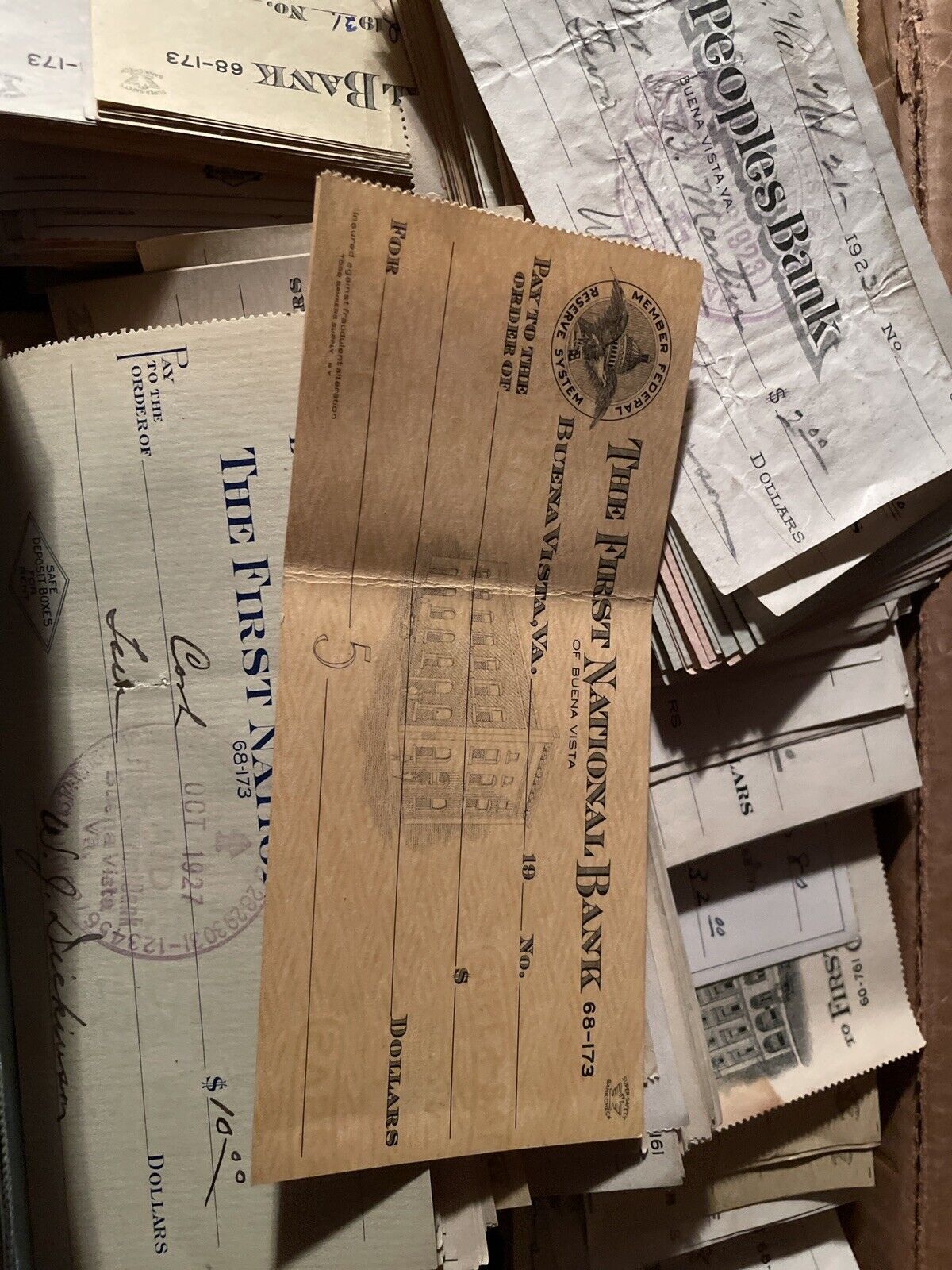 Lot Of 10 X old vintage checks RANDOM PULL 1800’s-1970’s