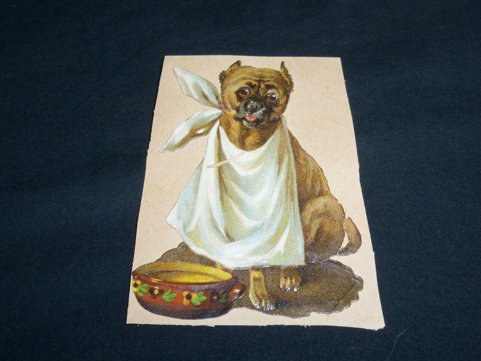 1800'S VICTORIAN CUT-OUTS LOT OF 17 - COLOR - DOGS - J 6853