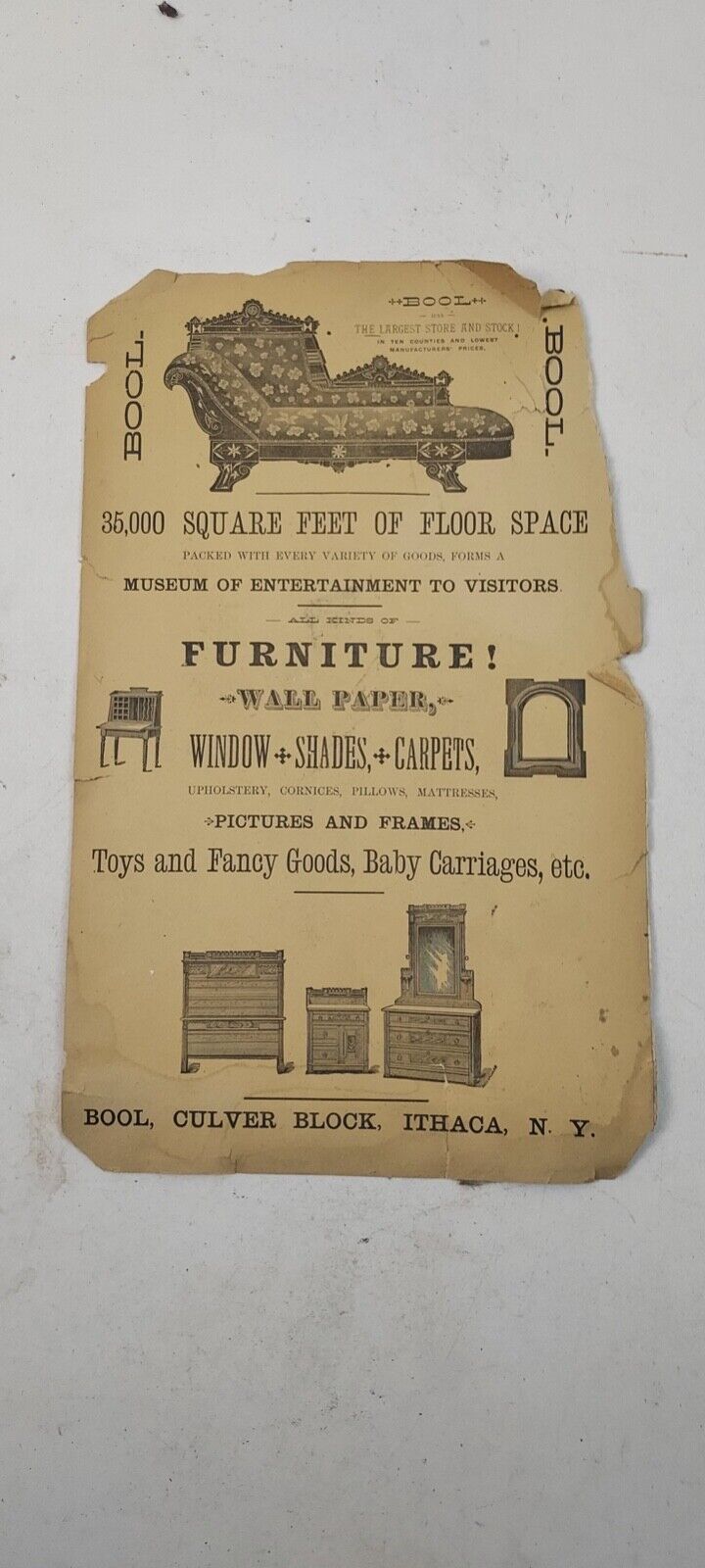 Vintage Late 1800's Wagon and Furniture Paper Ads