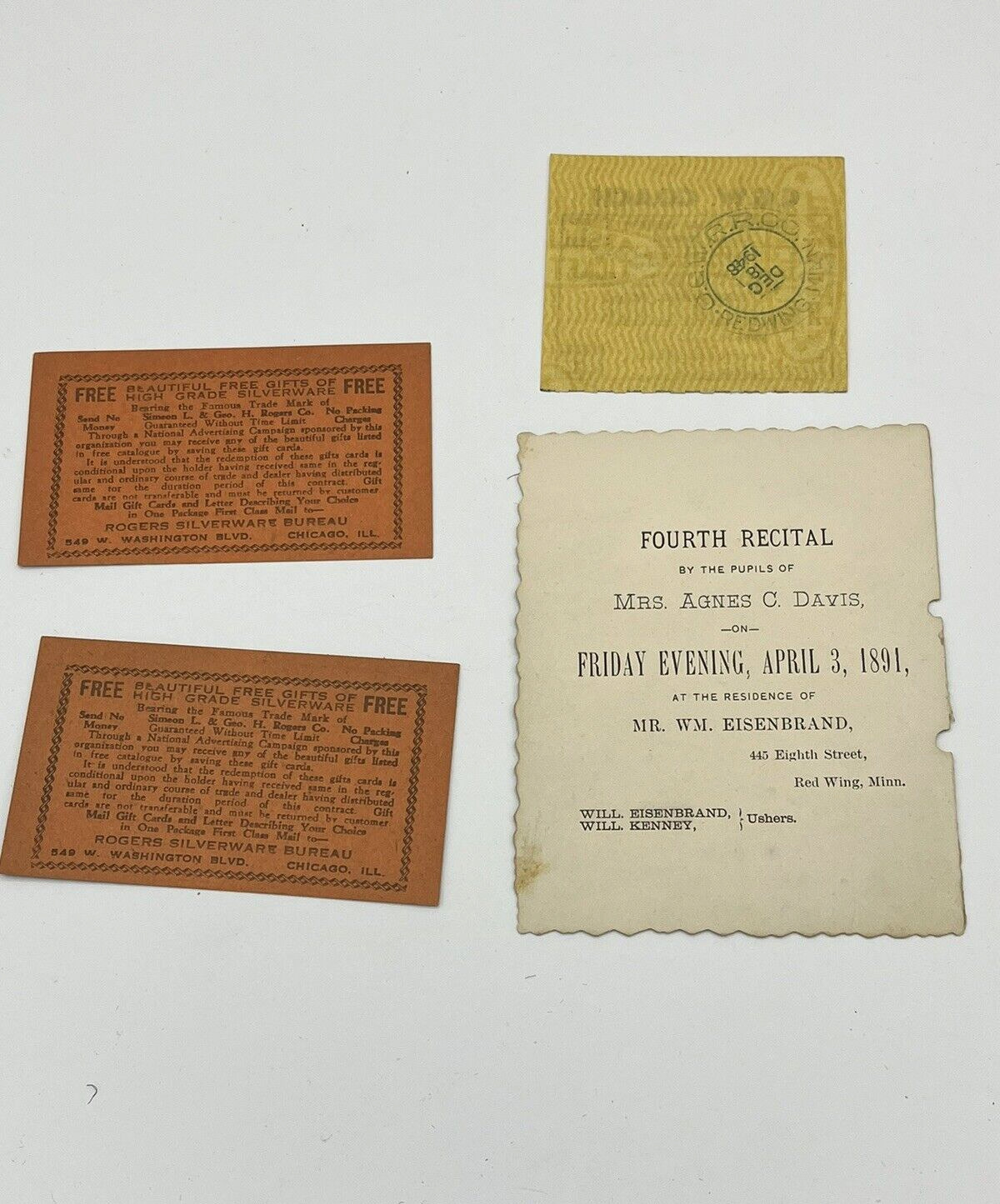 Red Wing MN 1800s 1900s Paper Ephemera Letterheads Phone Book Milling In Binder