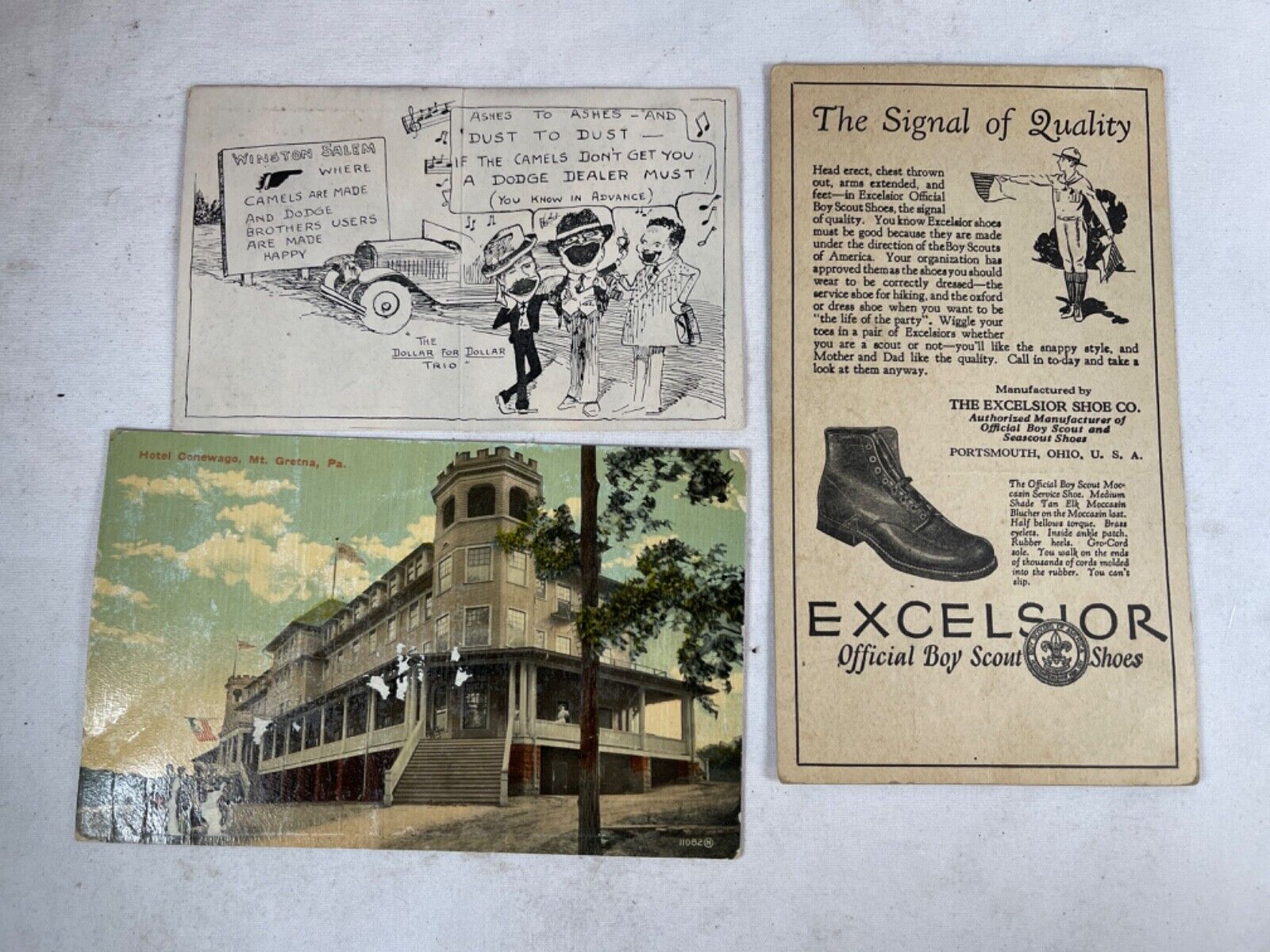 Vintage Lot  Ephemera Mixed Pamphlets, Historical, Scouts Playing Cards 1900's