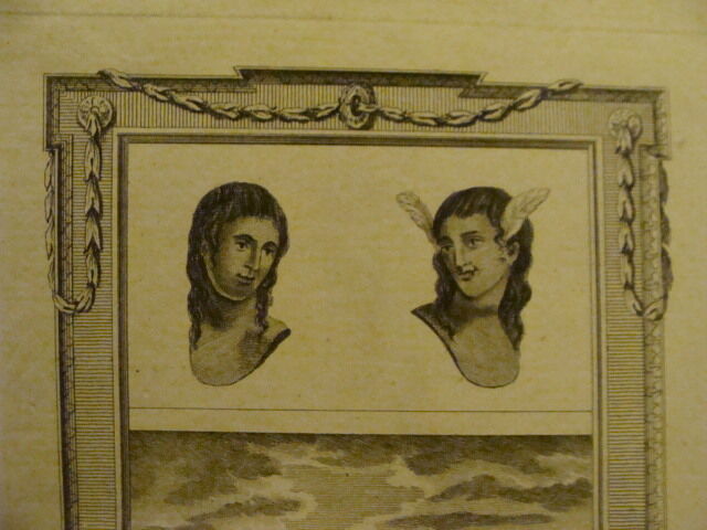 Original Engraving: 1700's or 1800's - MALE & FEMALE INHABITANTS of GUINEA  1778