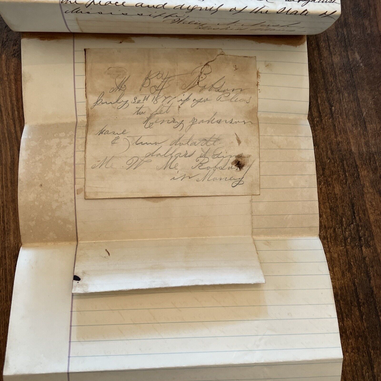 Antique 1800s Ephemera Legal Court Document Indictment For FORGERY Mississippi