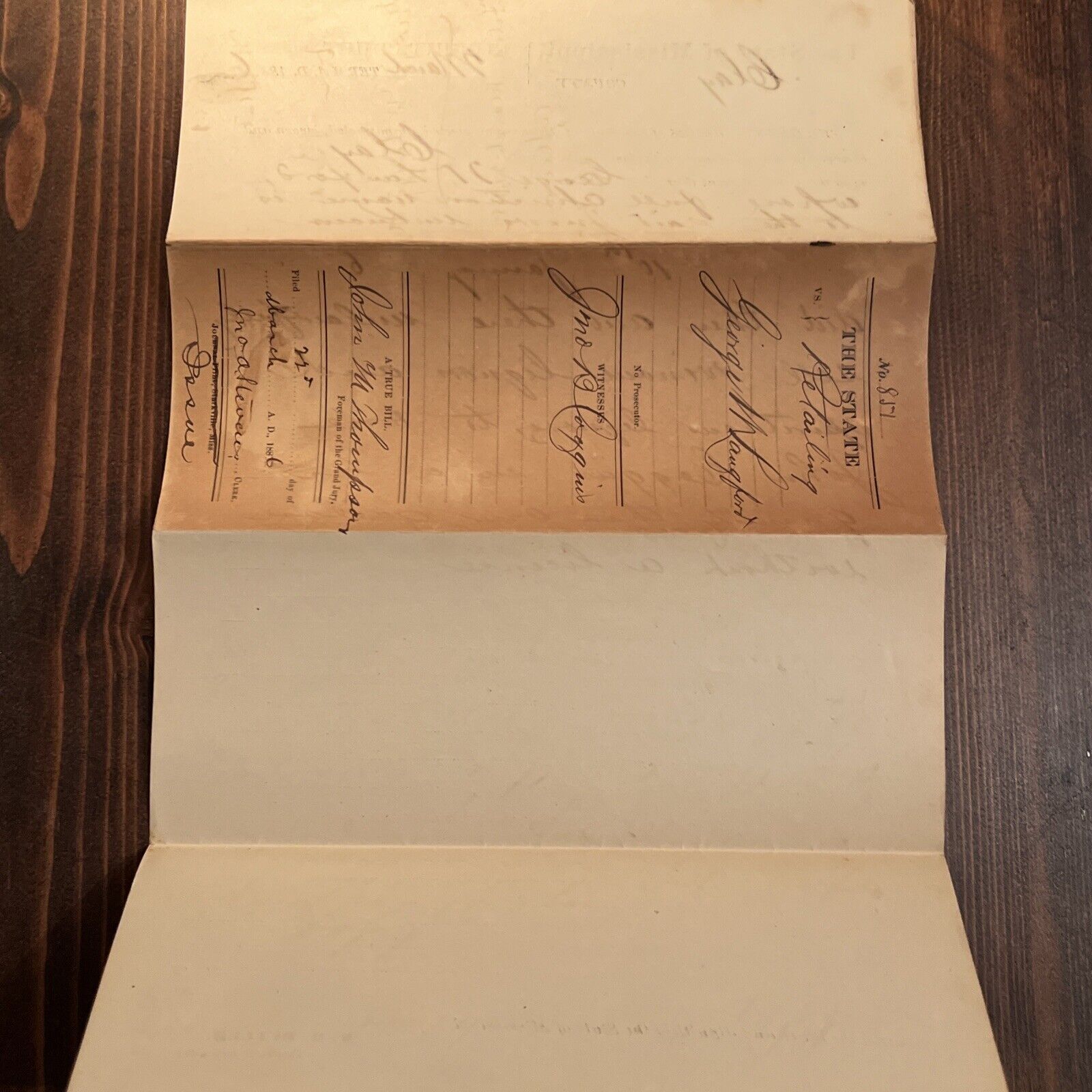 Antique 1800s Ephemera Legal Court Document  Grand Jury Indictment RETAILING