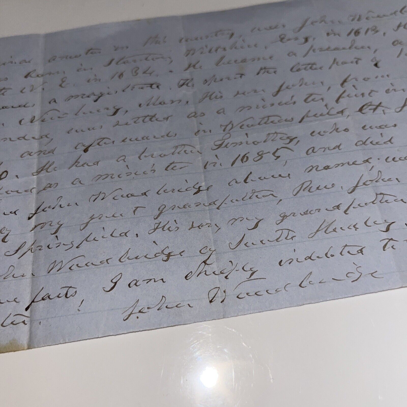 1800s Genealogy on John Woodbridge VI (1634 Immigrant) by Great Great Grandson?