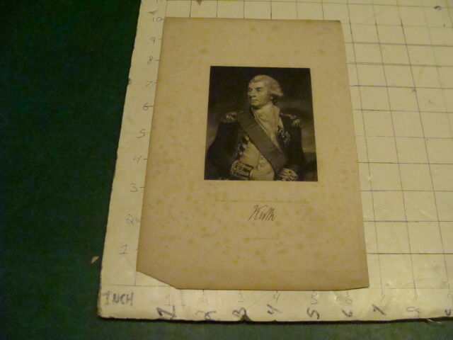 Original Engraving: 1700's or 1800's - Hon KEITH ELPHINSTONE, admiral lord keith