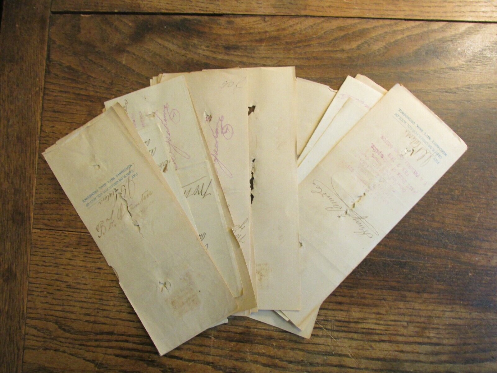 Antique Ephemera Document Lot 1800s National Eagle Bank Checks Bristol RI b