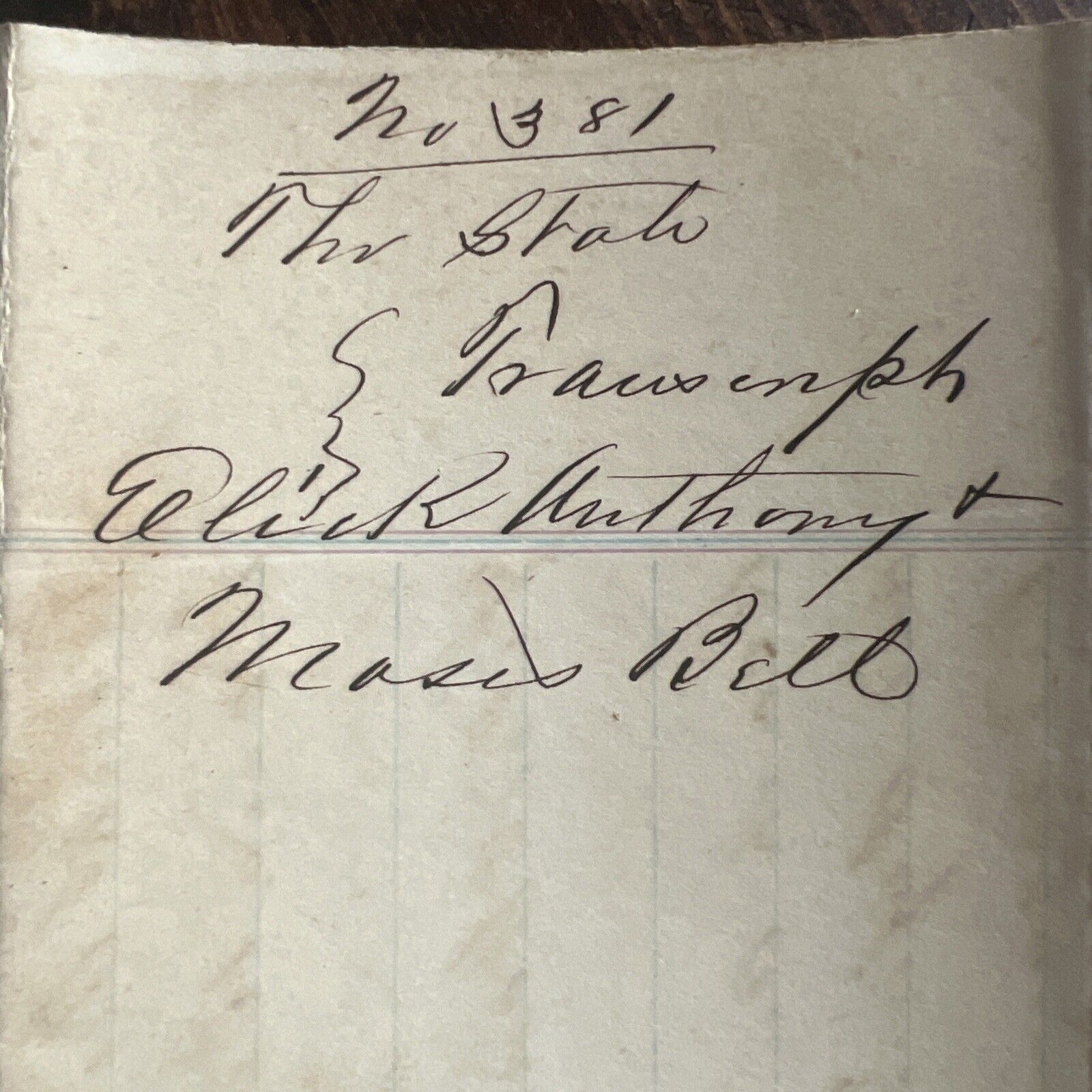 Antique 1800s Ephemera Legal Court Document Indictment For FORGERY Mississippi