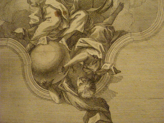 Original Engraving:1700's or 1800's - SPES mea lu in die afflictions SPOTTY 
