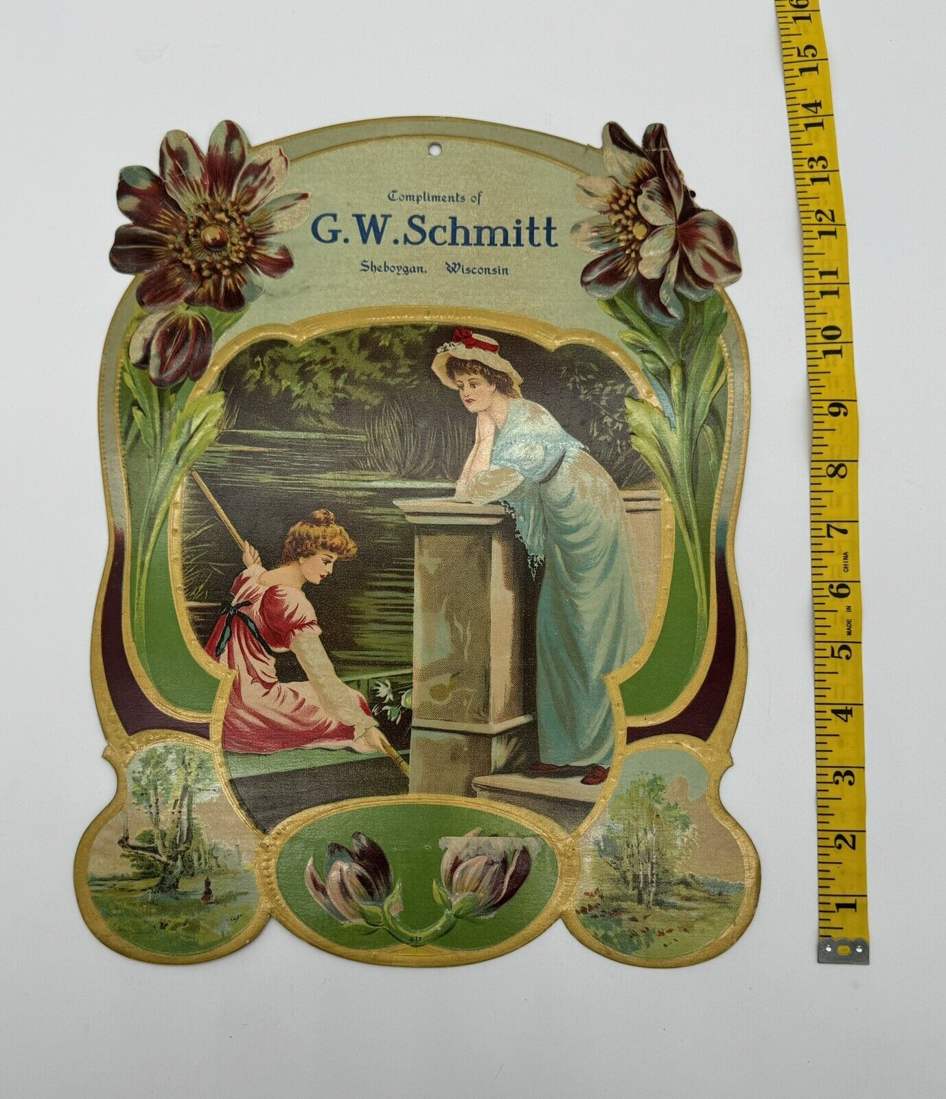 RARE Antique 1800s Advertisement G.W.Schmitt Sheboygan, Wisconsin MINT CONDITION