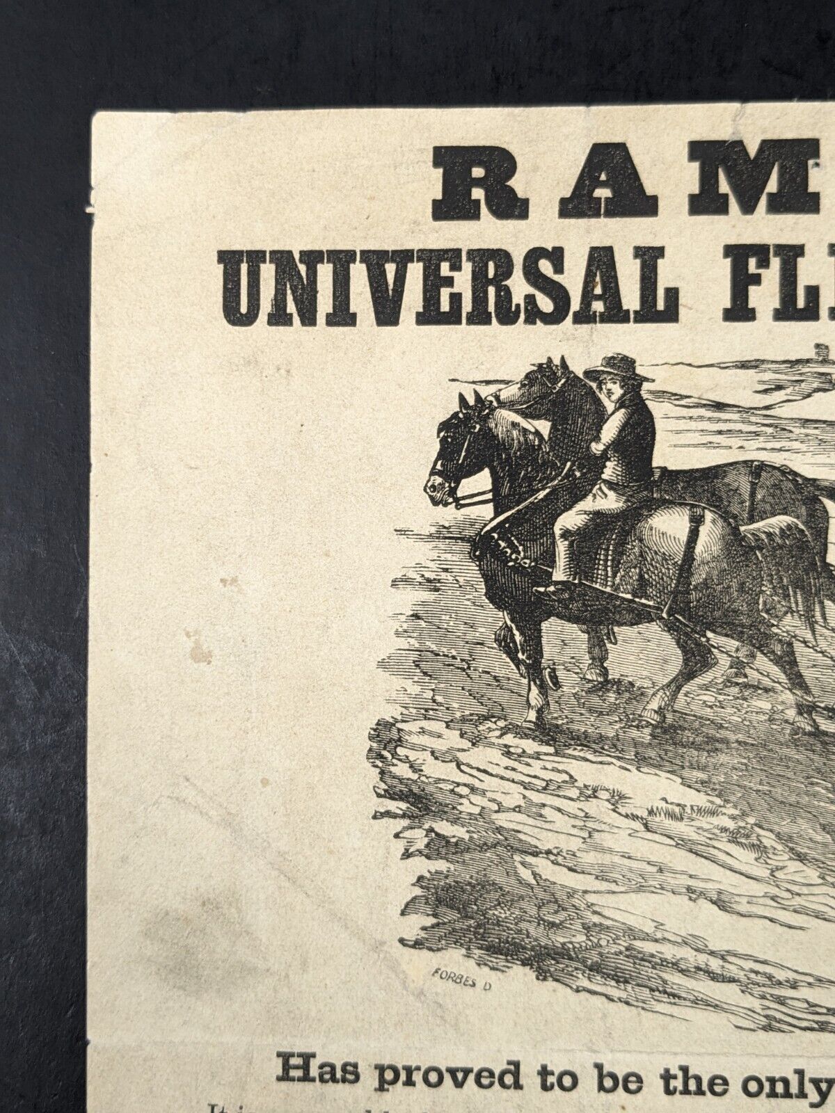 1800s Ephemera Ramsays Flexion Harrow Farming Implement Advertisement Antique