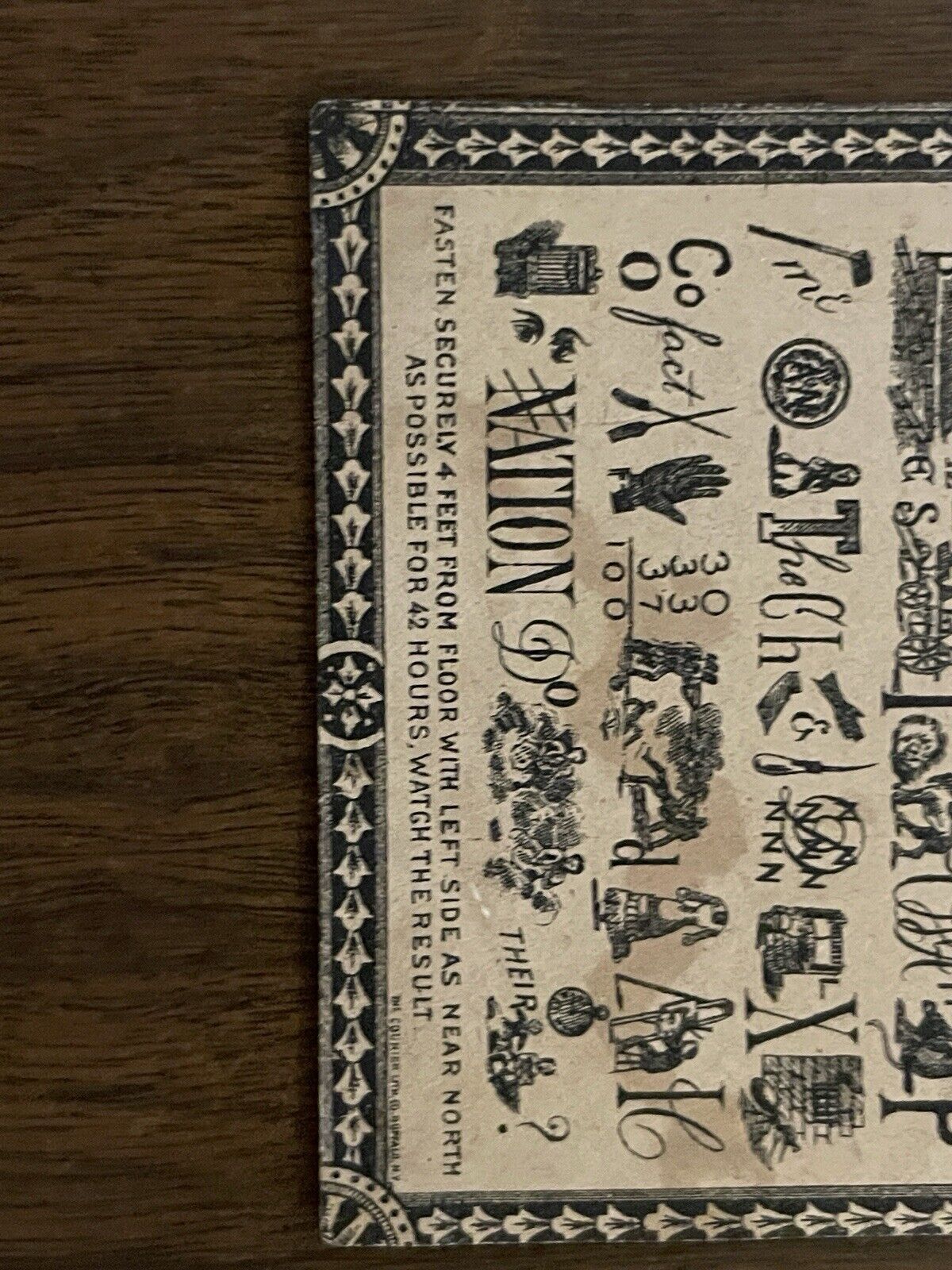 Antique Paper Ephemera Rebus Puzzle Only A Farmers Daughter Advertisement 1800s