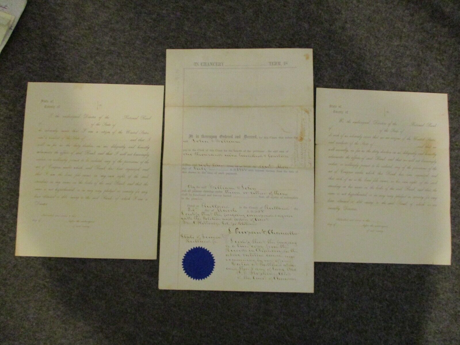 1800s BANKING GOVERNMENT TAX 20+ LETTERS DOCS MICHIGAN VERMONT + CIVIL WAR ERA