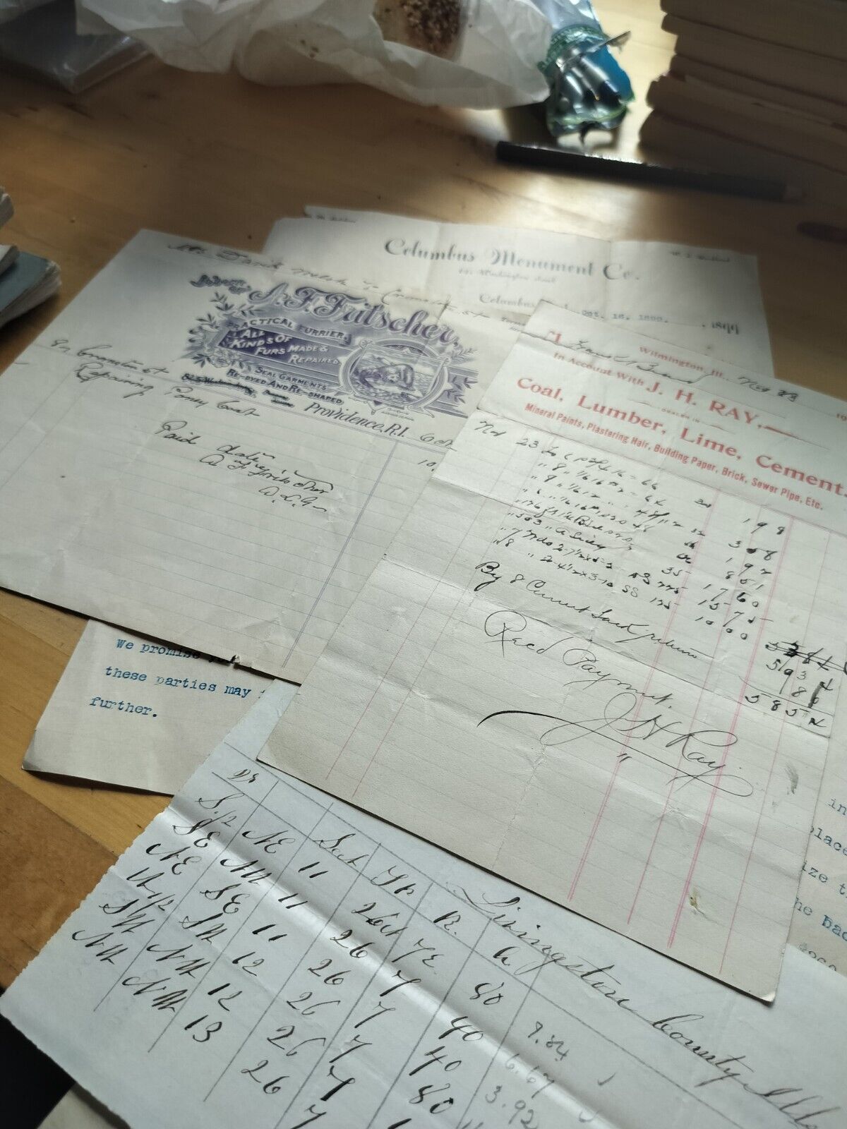 1800s Ephemera: 1857 Bank Report 1839 Convention Booklets, Receipts, Letters