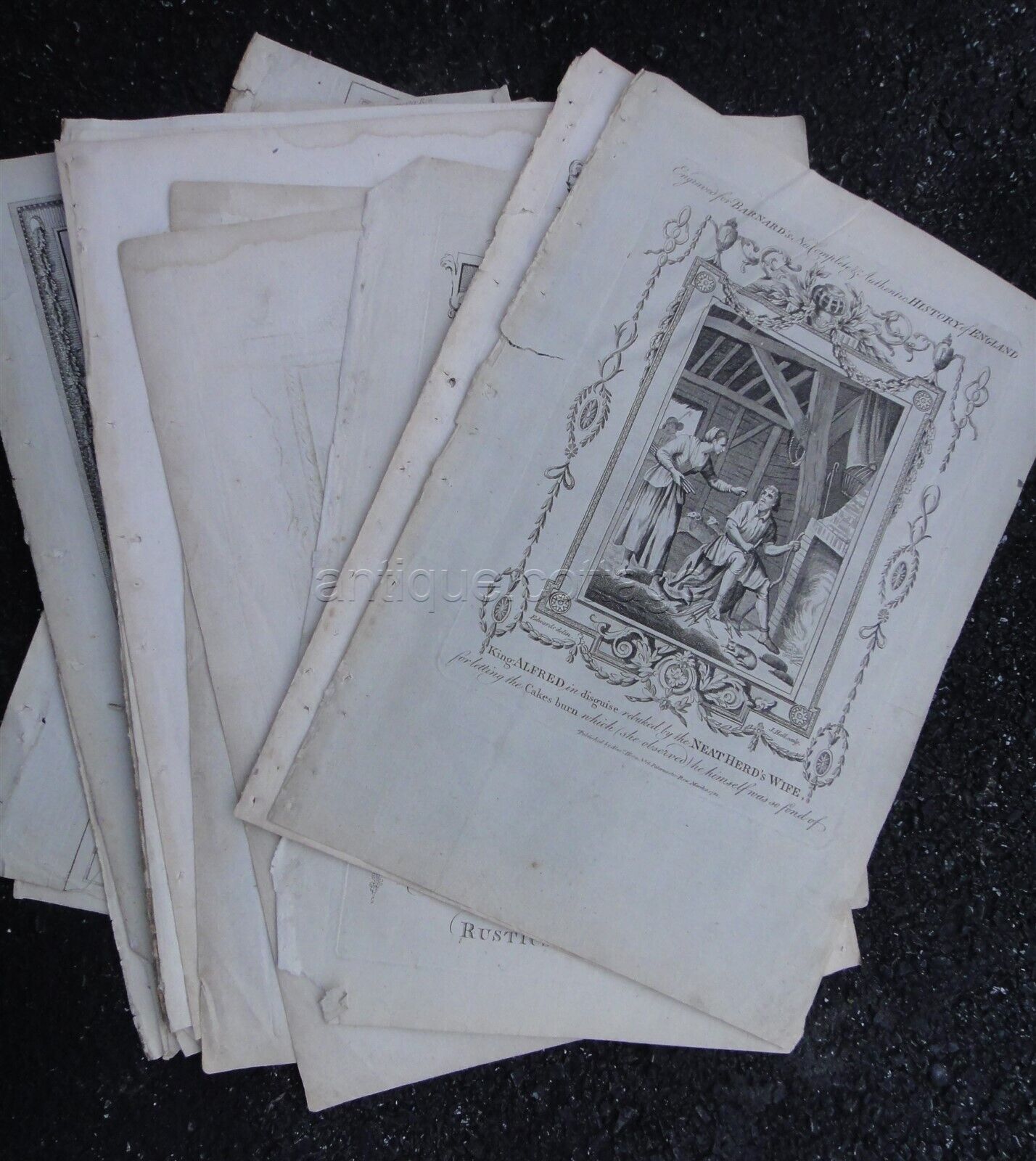 1700s LOT antique BRITISH ENGRAVINGS history england clarks josephus russels etc