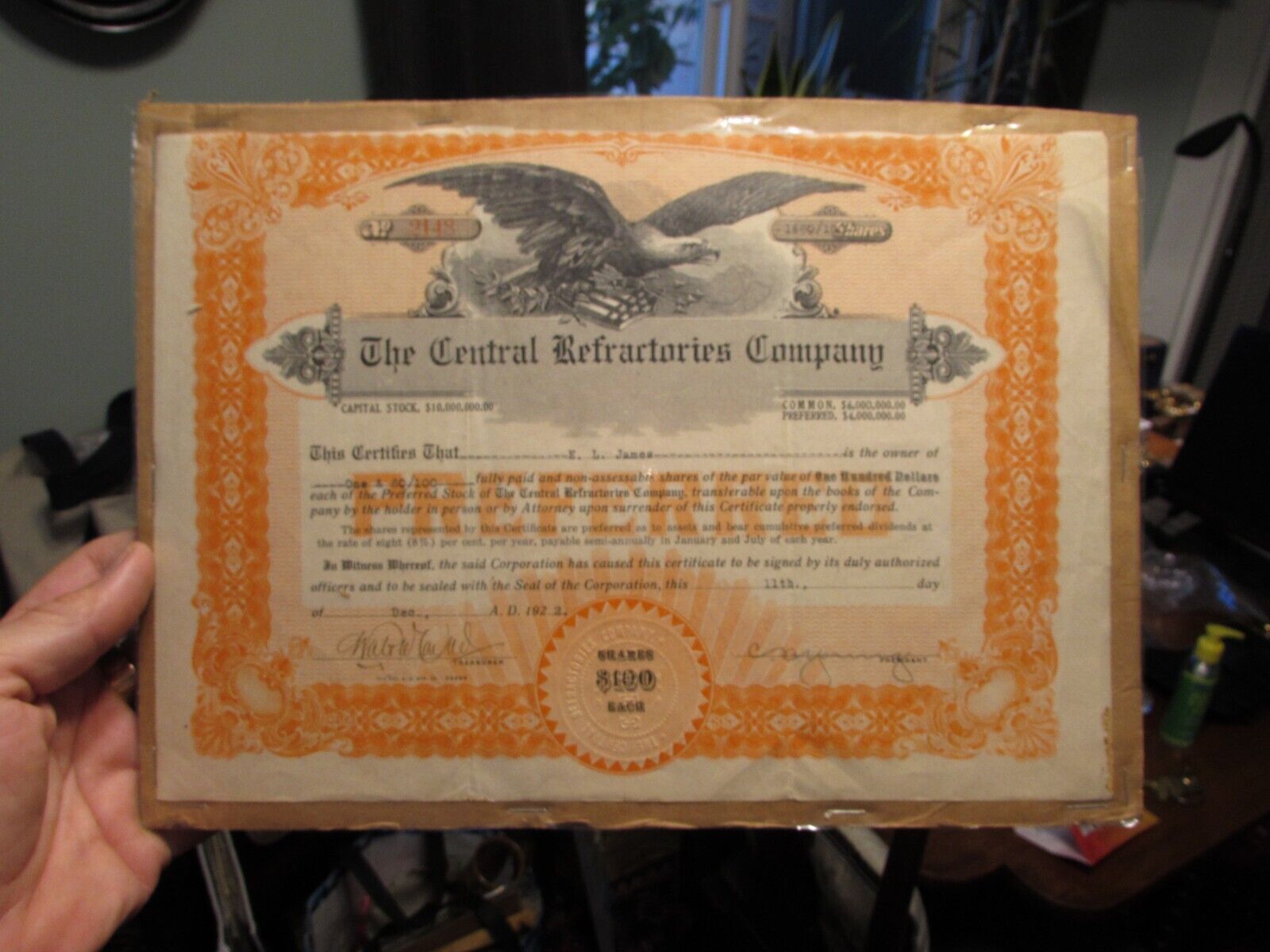 Lot of 1800's Ephemera and Old Stock Certificates.