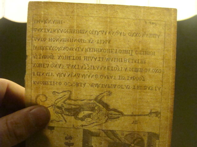 Original Engraving: 1700's or 1800's - in Greek, discected animal, trap ?? 