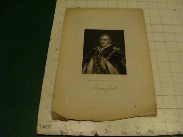 Original Engraving: 1700's or 1800's - HENRY CHARLES SOMERSET, duke of Beaufort 