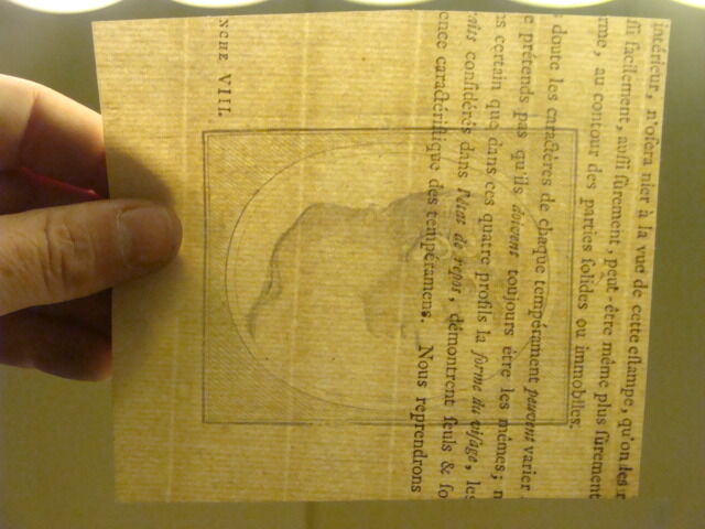 Original Engraving: 1700's or 1800's - ROMAN MAN early w French on back