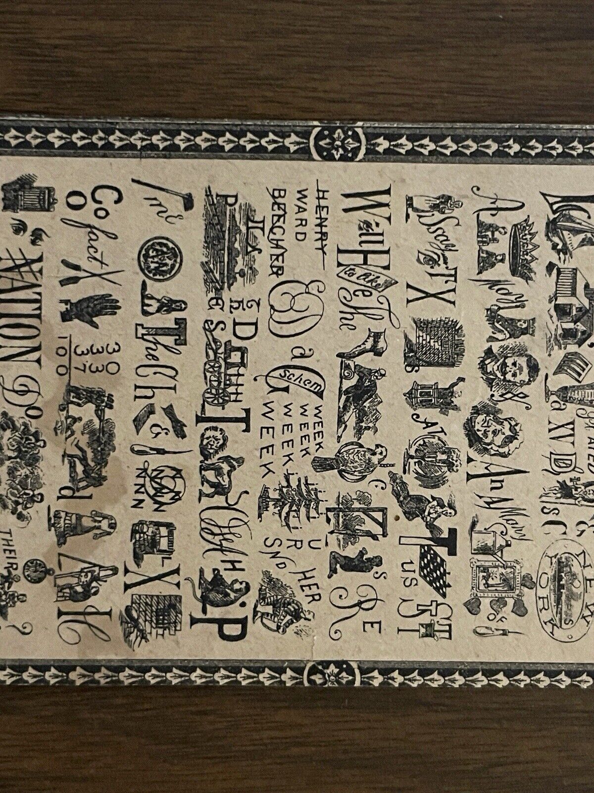 Antique Paper Ephemera Rebus Puzzle Only A Farmers Daughter Advertisement 1800s