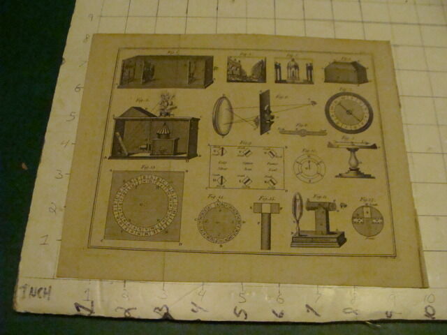 Original Engraving:1700's or 1800's - OPTICAL DEVICES 