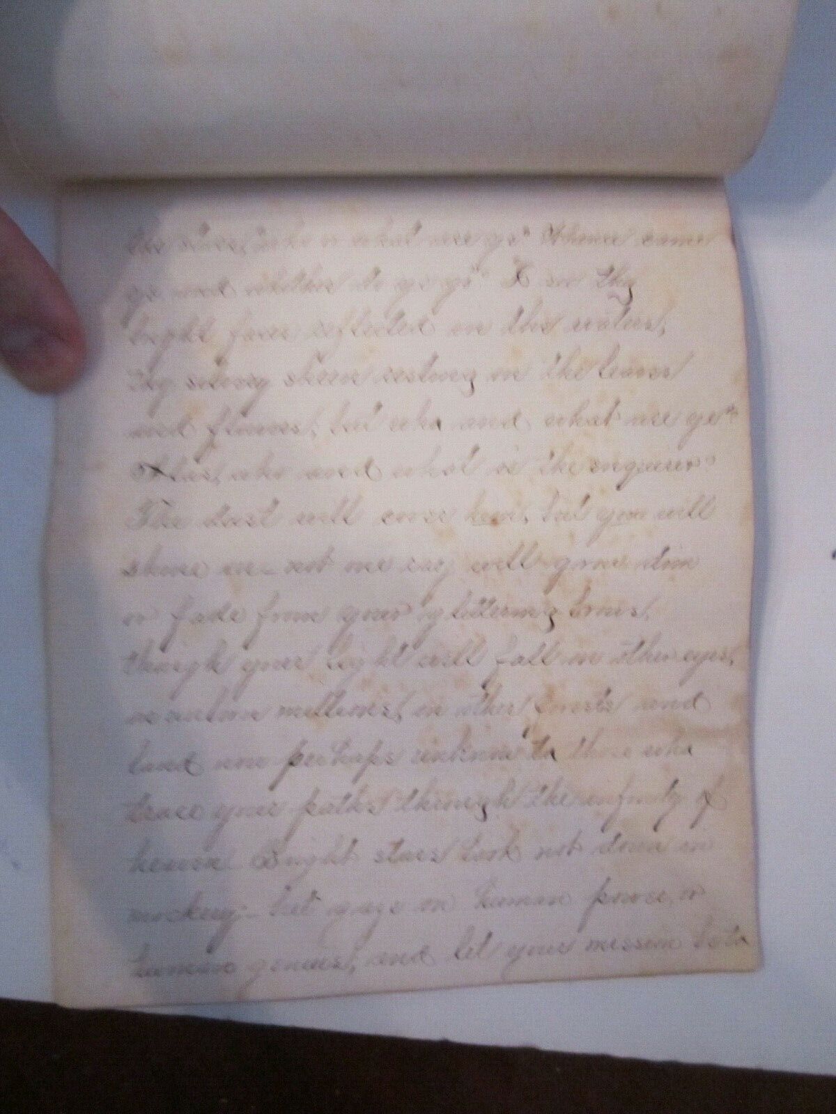1800'S HAND WRITTEN "COMPOSITION BY LAUREN POPE" - MAGNIFICENT & RARE - BN9