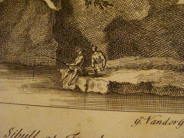 Original Engraving:1700's or 1800's - TEMPLE of teh SIBYLL at TIVOLI 