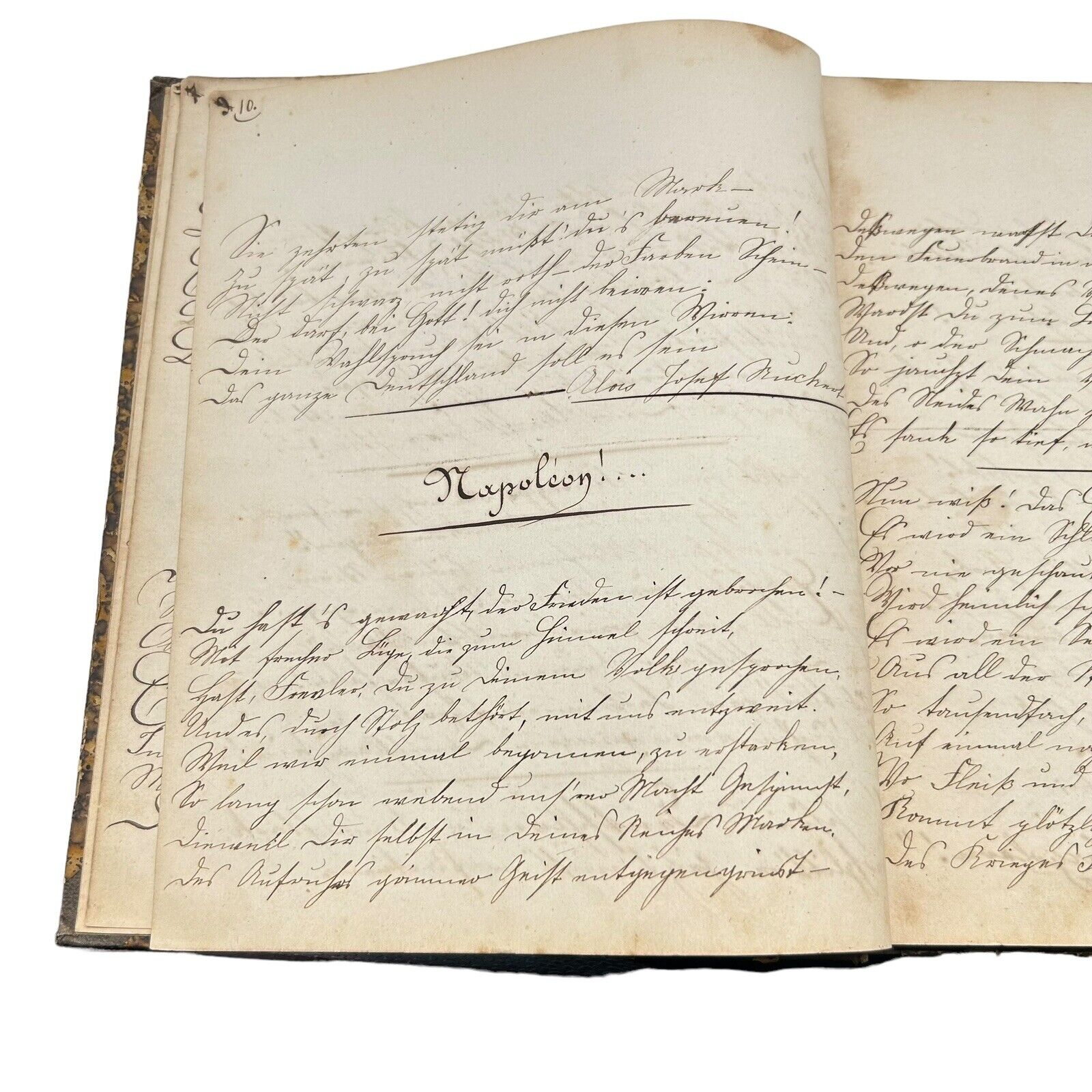 Antique Franco-Prussian War Artifact German Notebook Handwritten By Soldier 1870