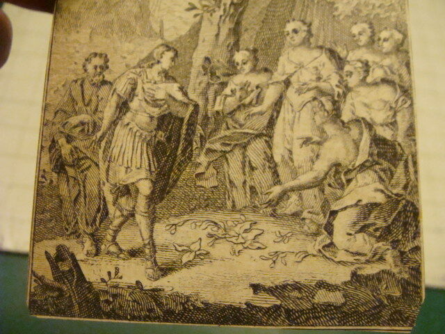 Original Engraving: 1700's or 1800's - FINDING NEW LAND, boat, natives, etc