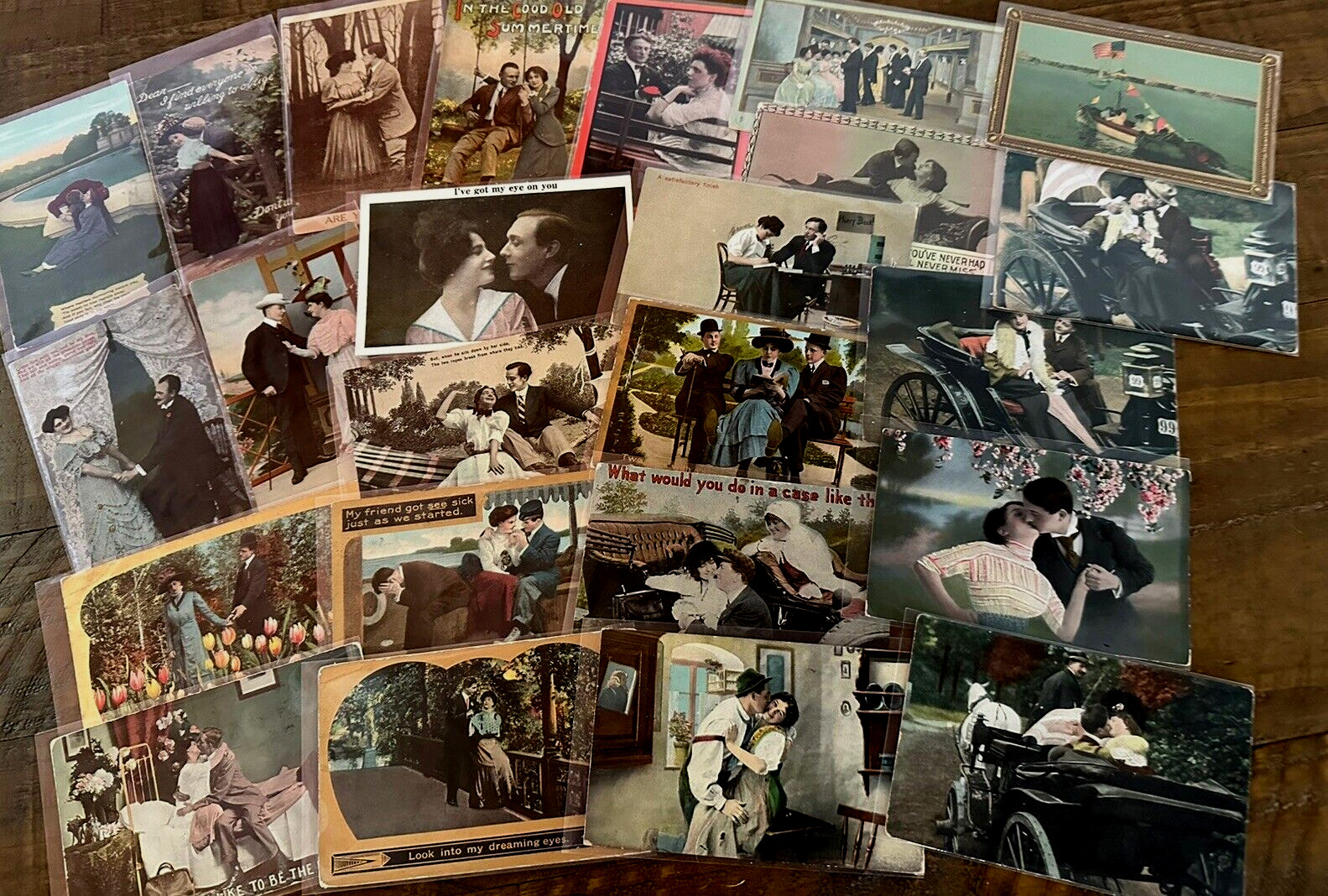 LOT of 25 Early 1900's~Romance~ Lovers COURTSHIP~Romantic~ POSTCARDS-~h807