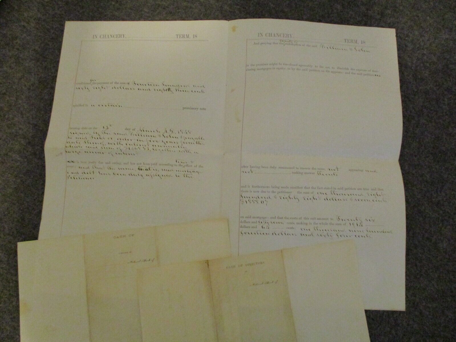 1800s BANKING GOVERNMENT TAX 20+ LETTERS DOCS MICHIGAN VERMONT + CIVIL WAR ERA