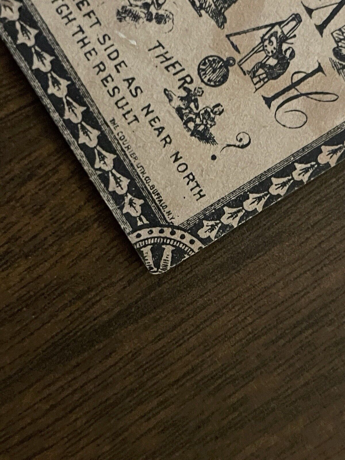 Antique Paper Ephemera Rebus Puzzle Only A Farmers Daughter Advertisement 1800s