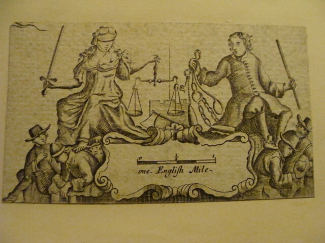 Original Engraving:1700's or 1800's - TEMPLE WILLIAM III ealry mounted on paper 