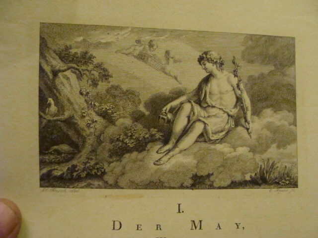 Original Engraving: 1700's or 1800's - der may, EIN WETTGESANG - 1758 - e. henne