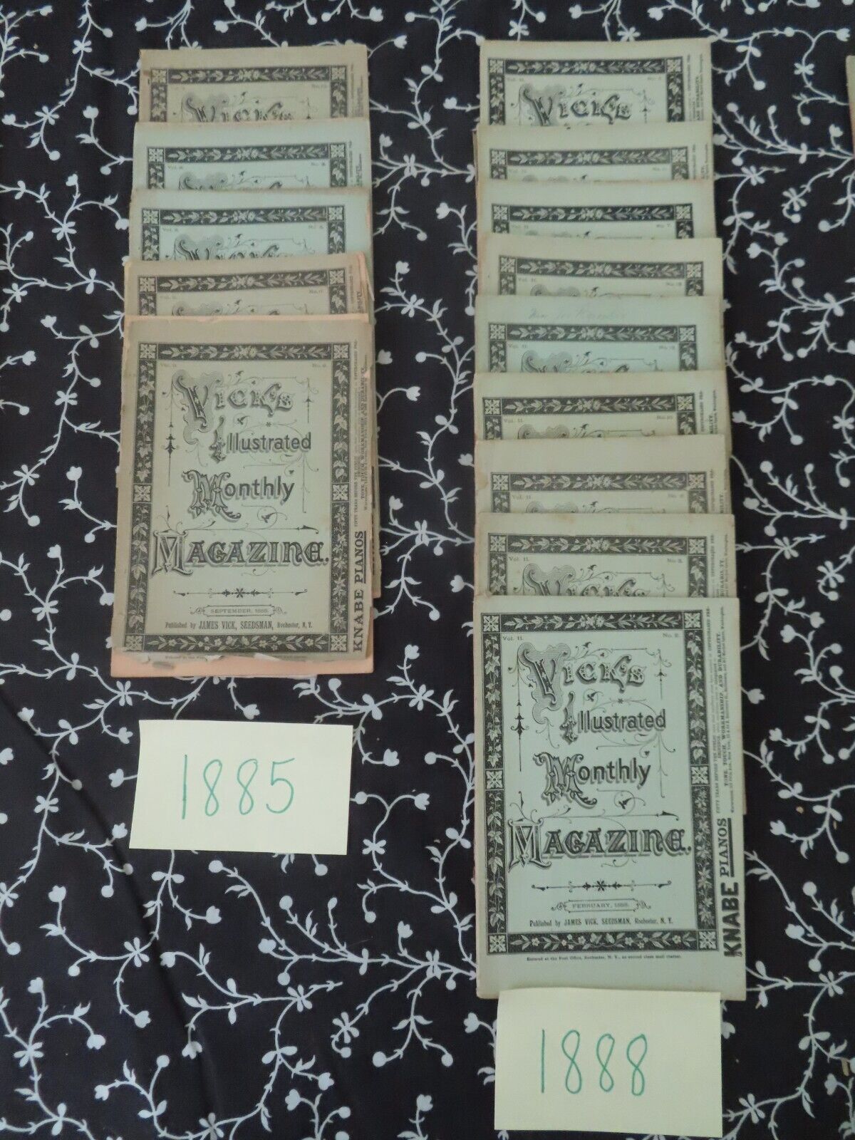 Vick's Illustrated Monthly Magazine  Lot x 33 1800s