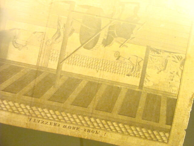 Original Engraving:1700's or 1800's - A TANNERS WORK-SHOP 
